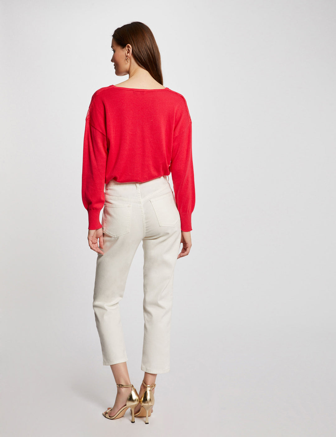 Pull col en V manches longues