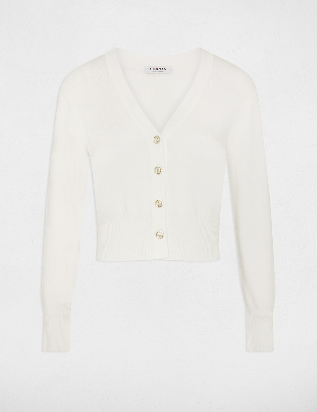 Gilet col en V manches longues