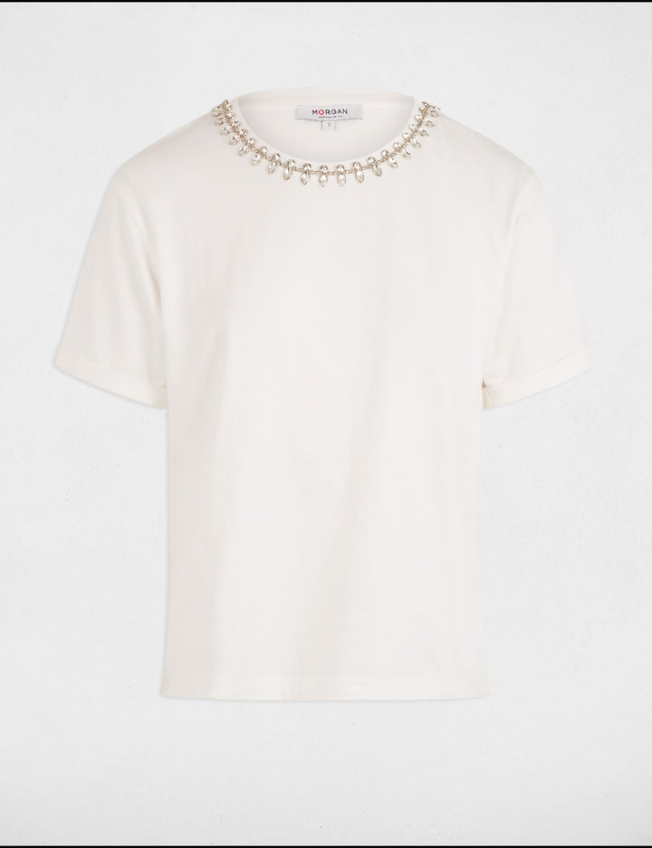 T-shirt manches courtes bijoux