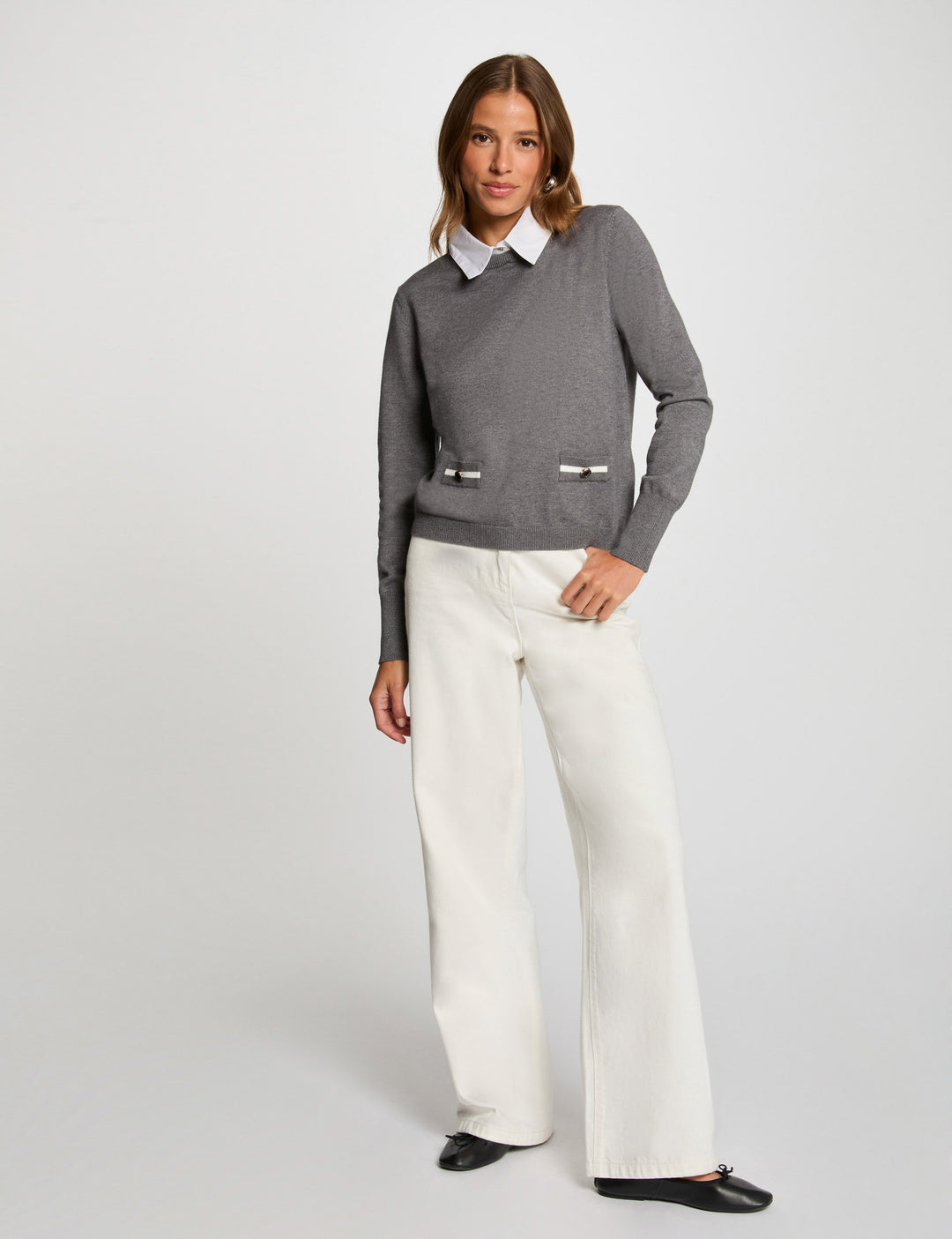 Pull col chemise