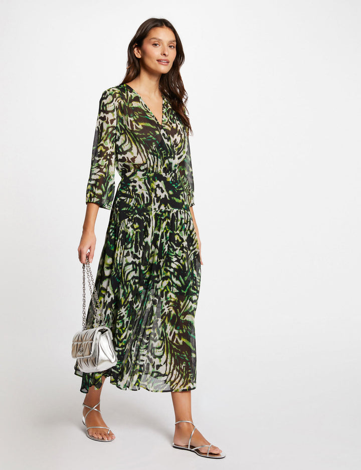 Robe longue fluide imprimée