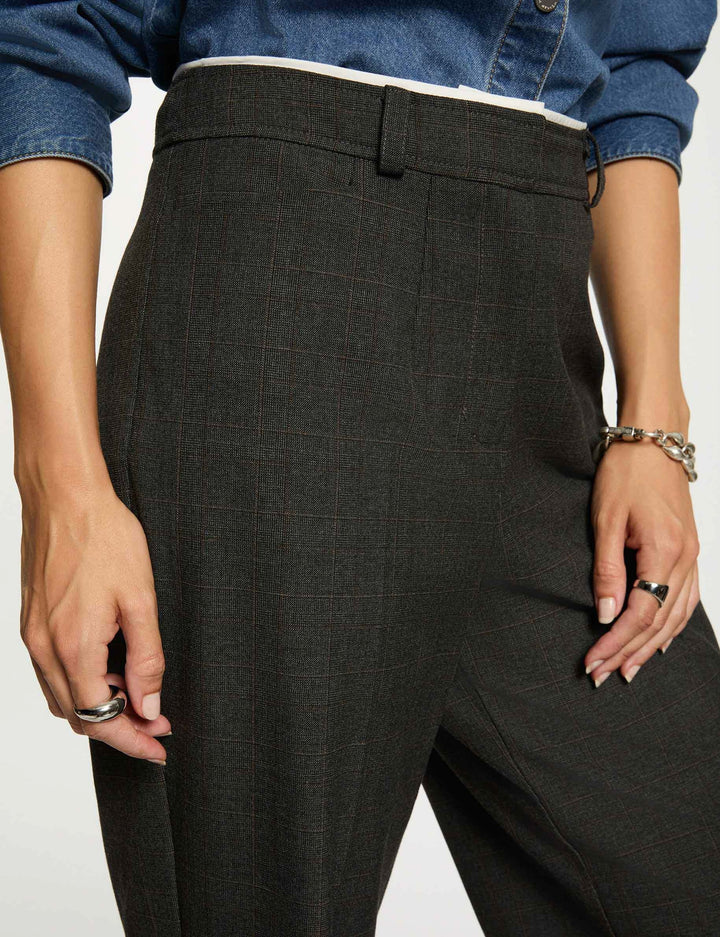 Pantalon large taille haute