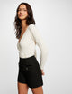 Pull manches longues col cache-coeur