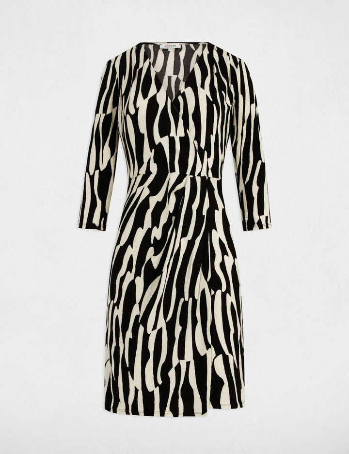 Robe courte ajustée imprimée