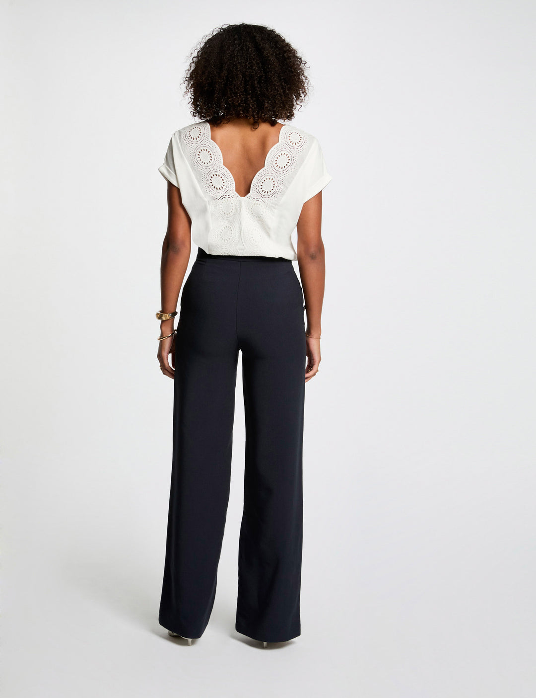 Pantalon large à  boutons