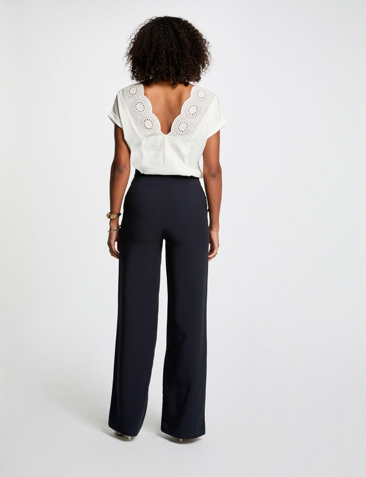 Pantalon large à  boutons