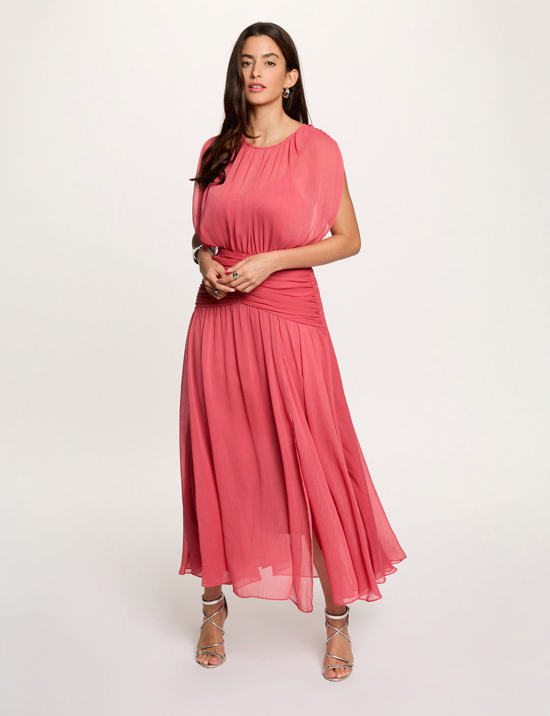 Robe longue drapée