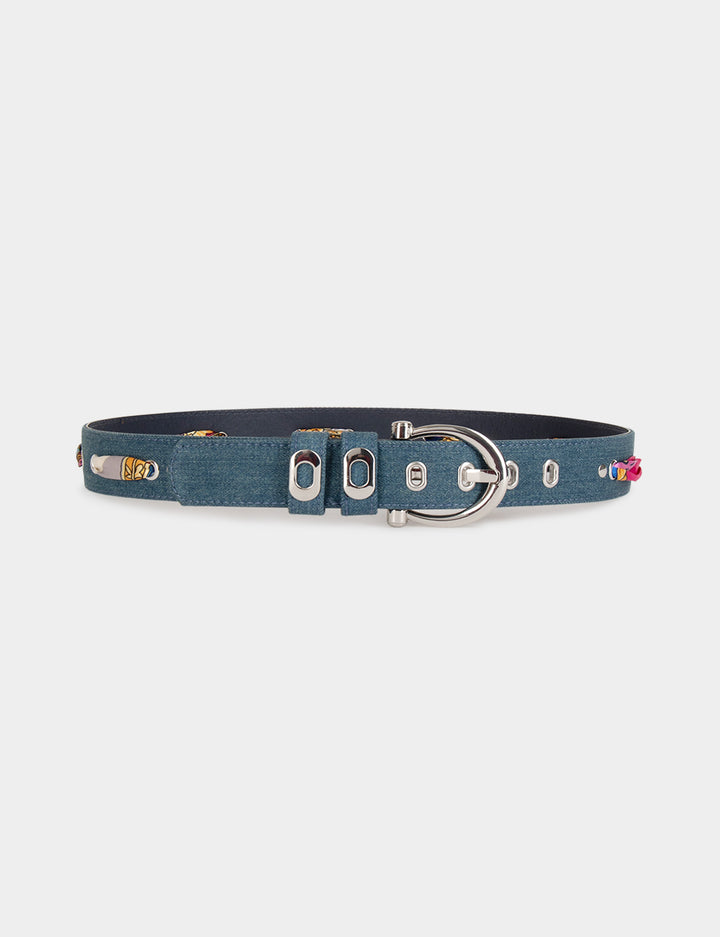 Ceinture en jean à  foulard