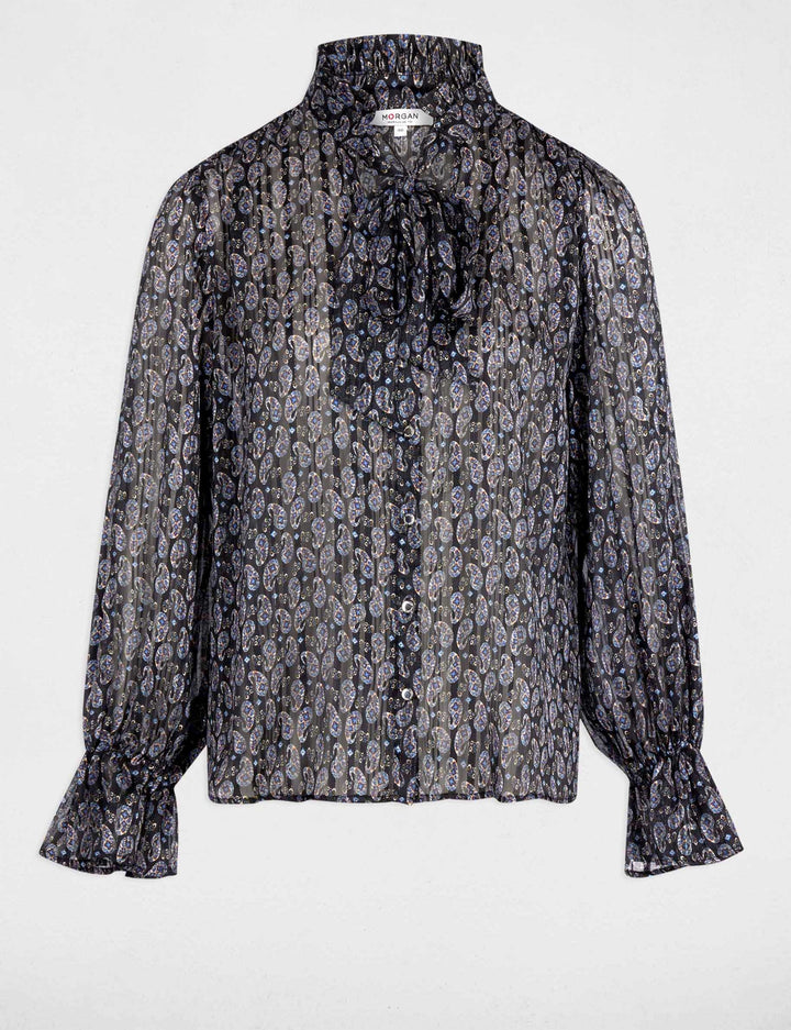 Chemise fluide col v