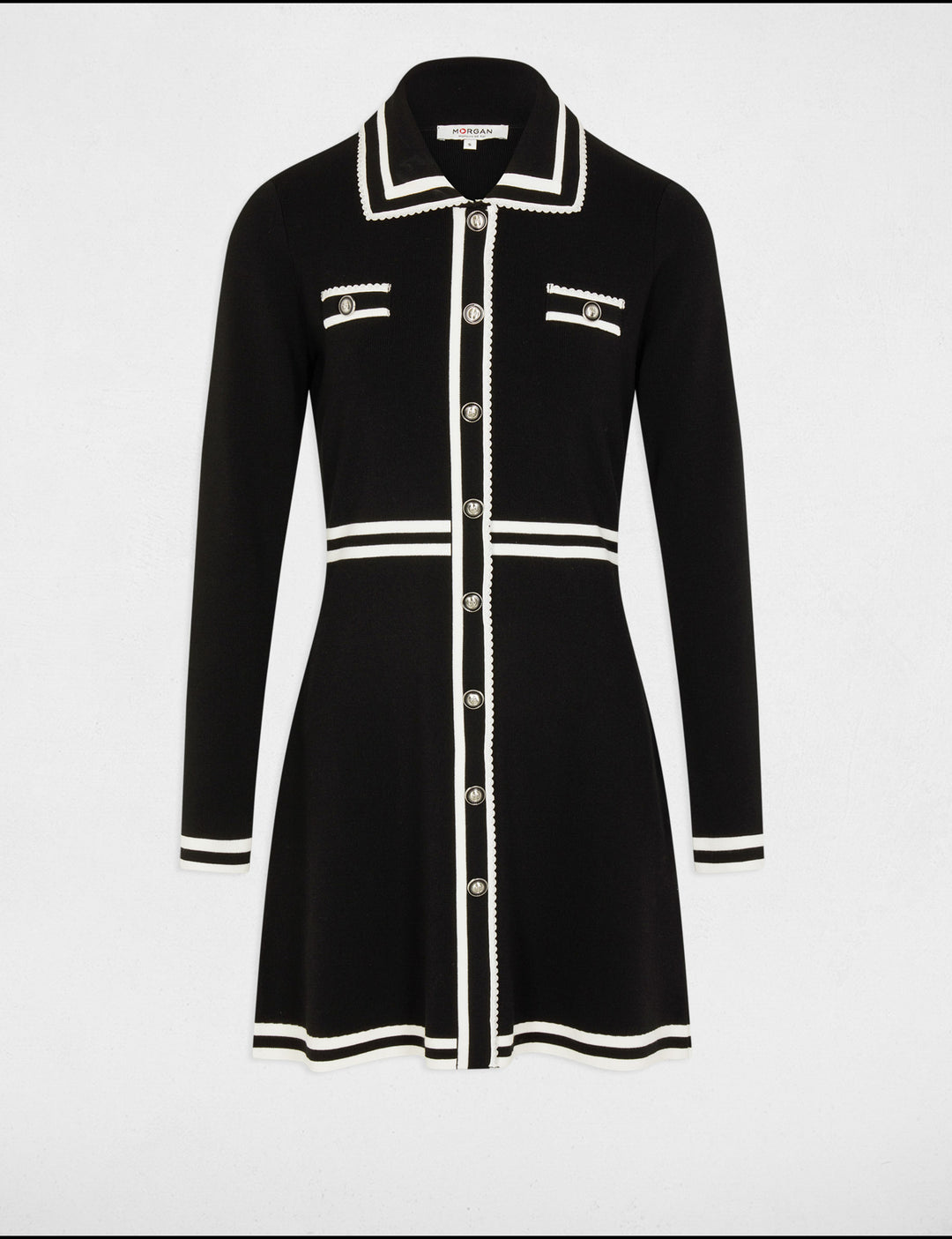 Robe tricot courte trapèze