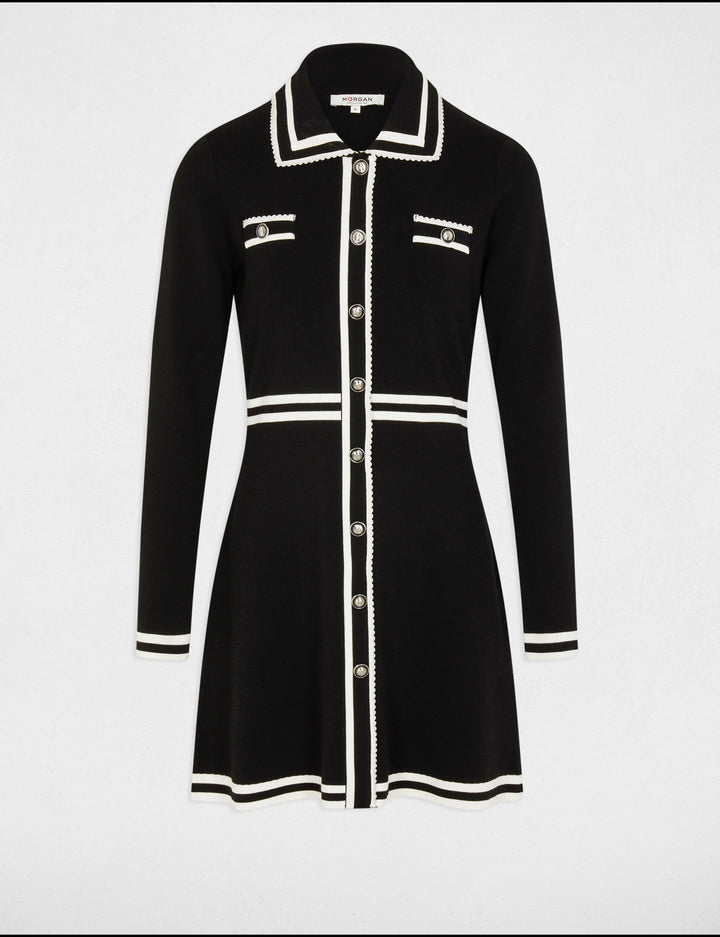 Robe tricot courte trapèze