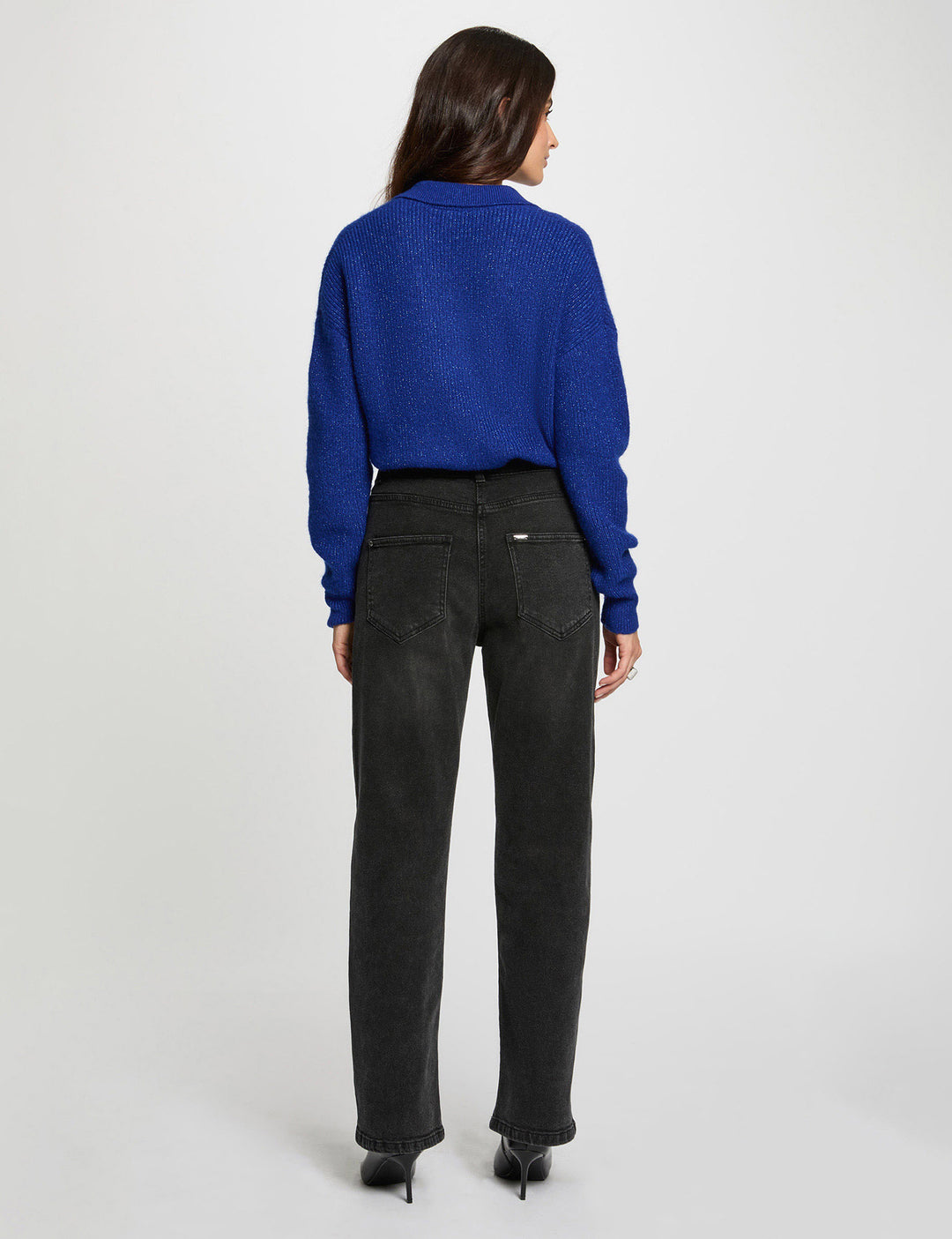 Jean large taille haute