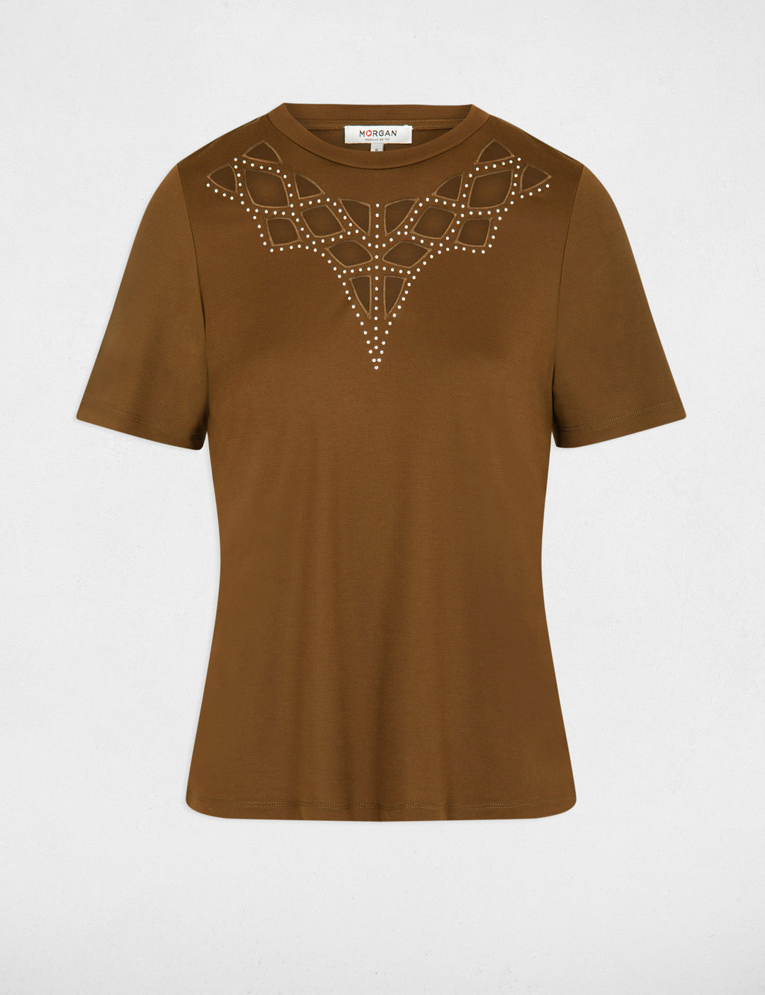T-shirt manches courtes strass