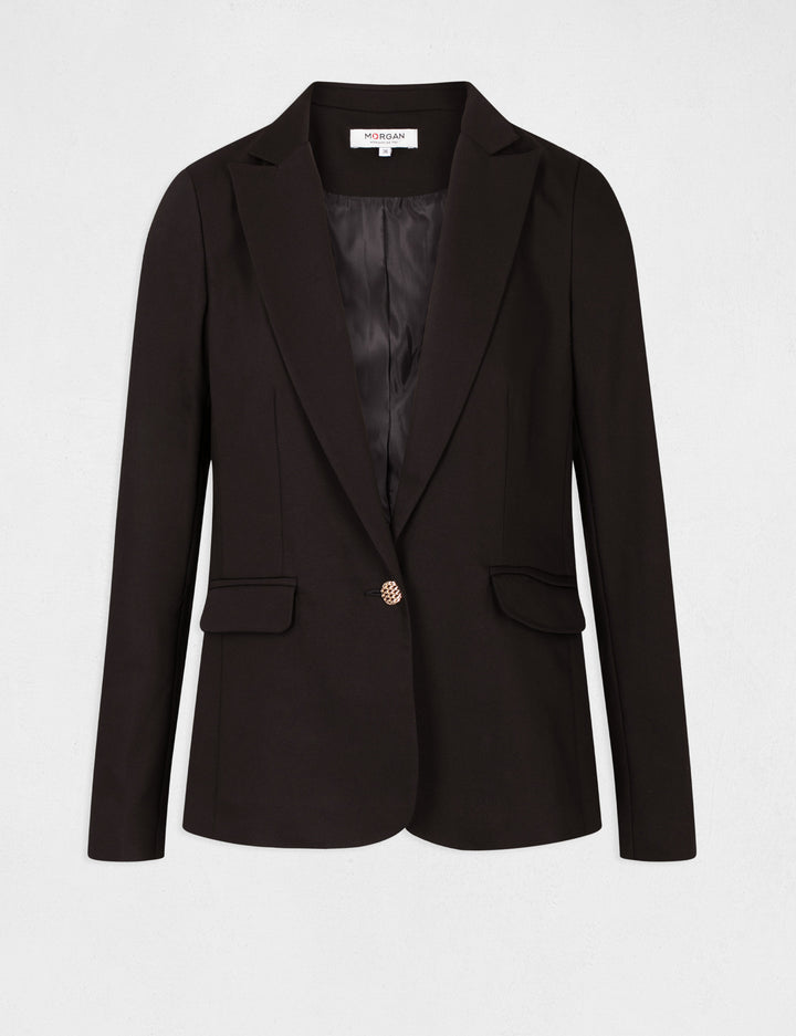 Veste tailleur droite boutonnée