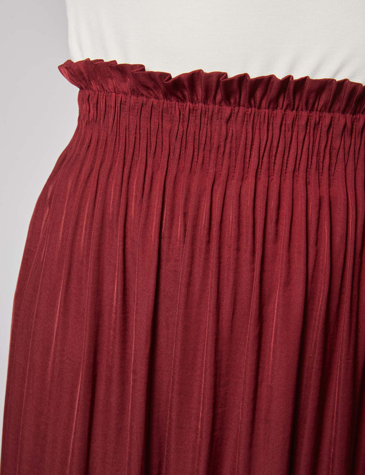Jupe longue fluide taille élastiquée