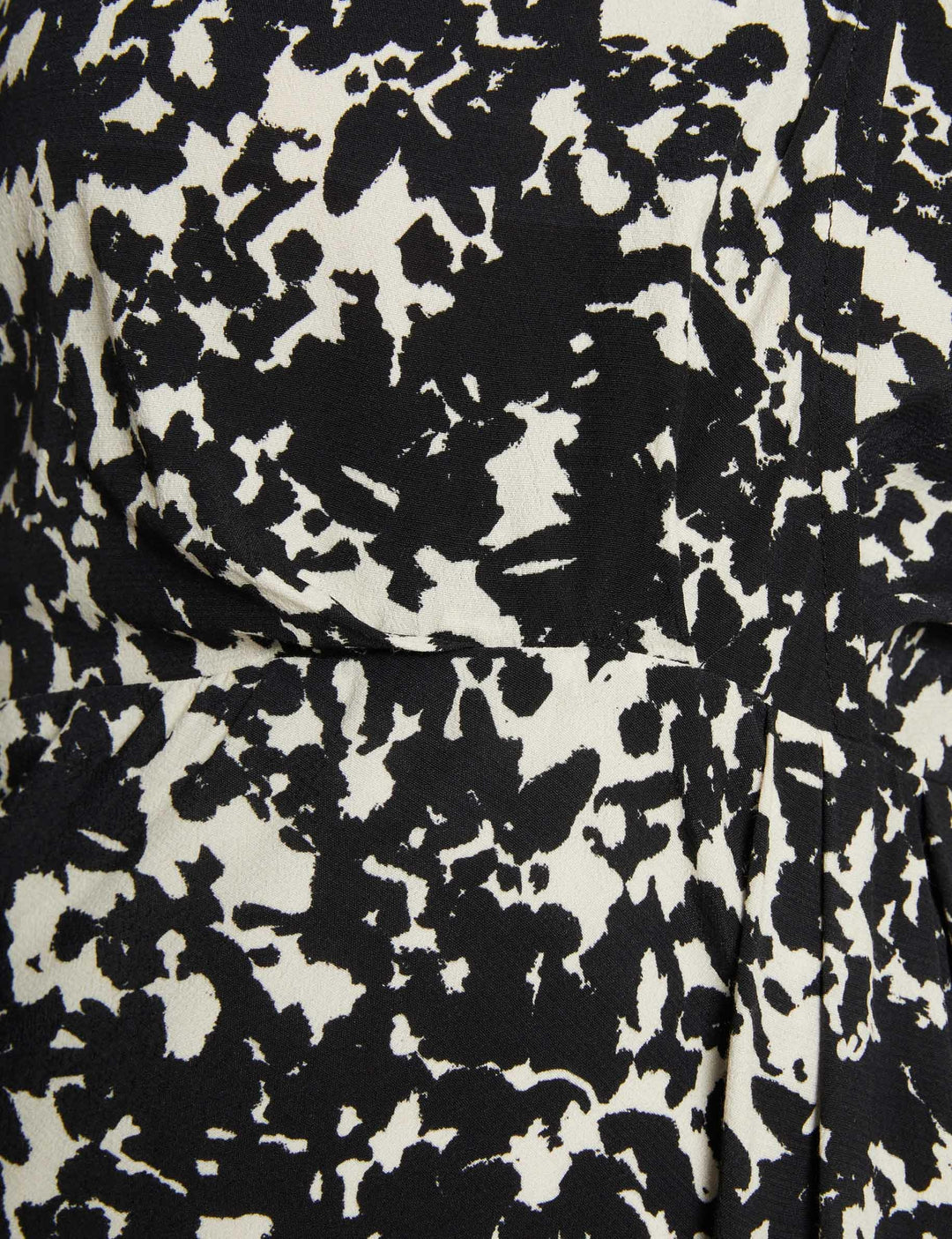 Robe ajustée drapée imprimé abstrait