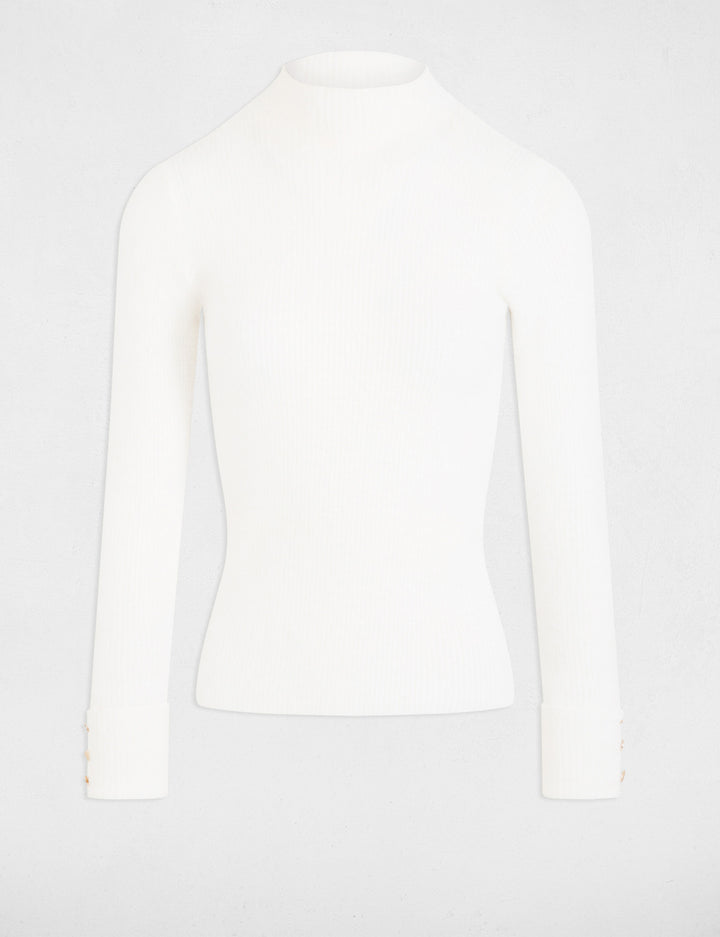 Pull manches longues maille duveteuse