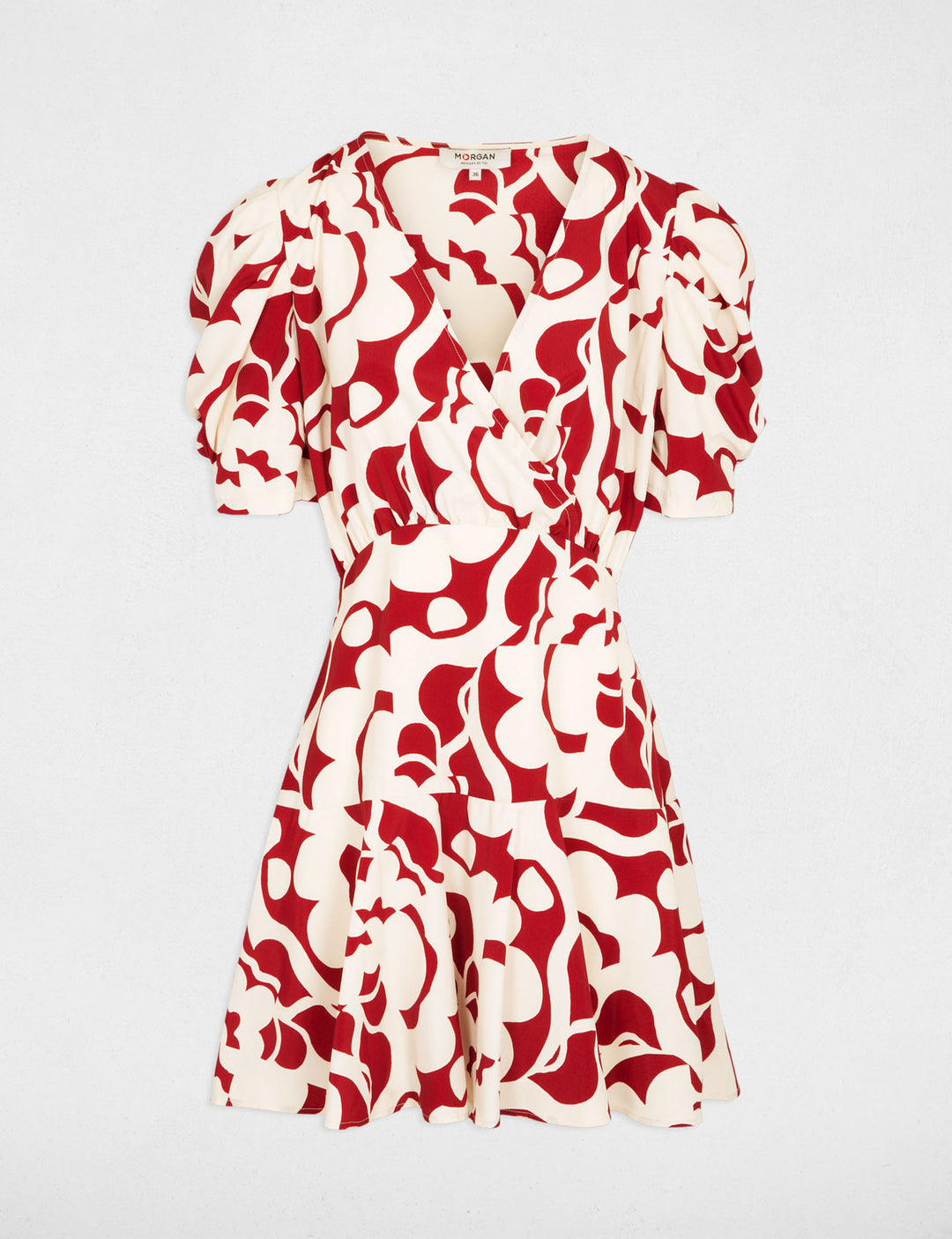 Robe courte évasée imprimée