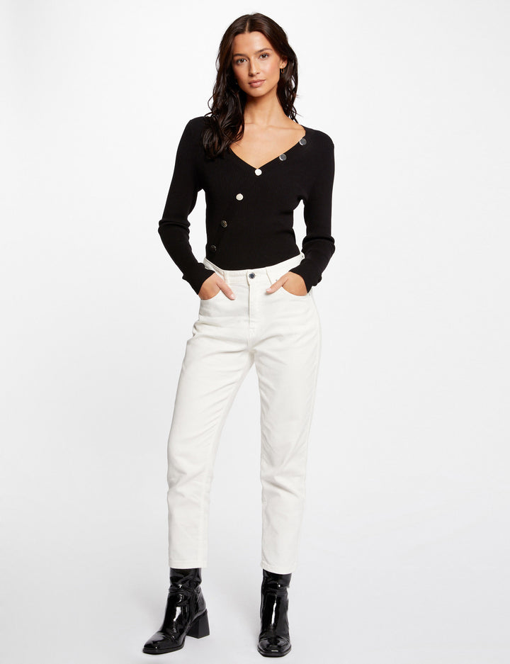 Pull manches longues avec boutons