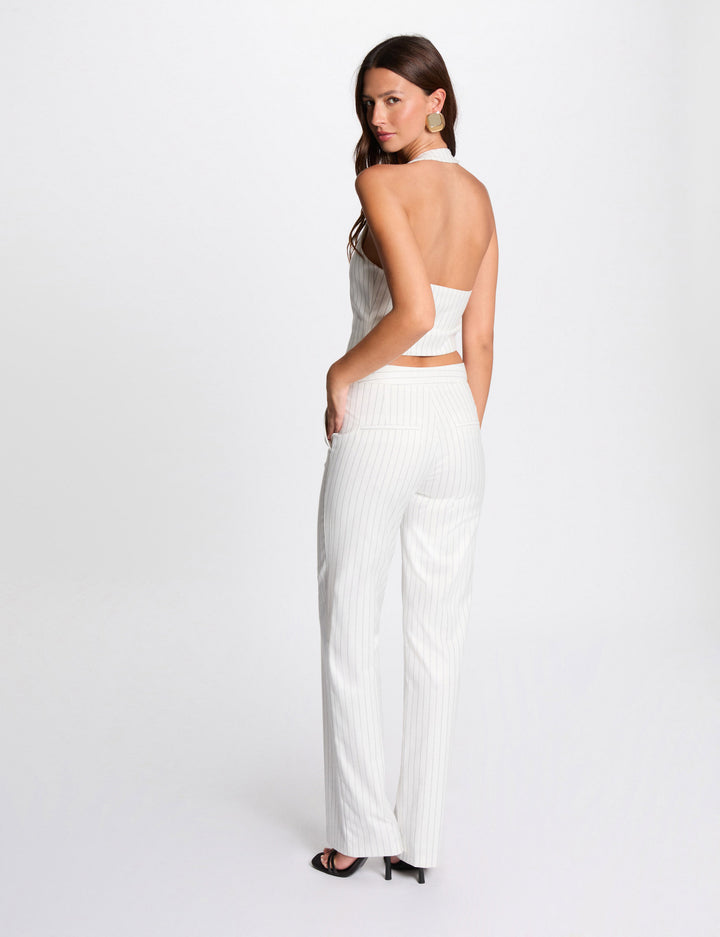 Pantalon droit à  rayures