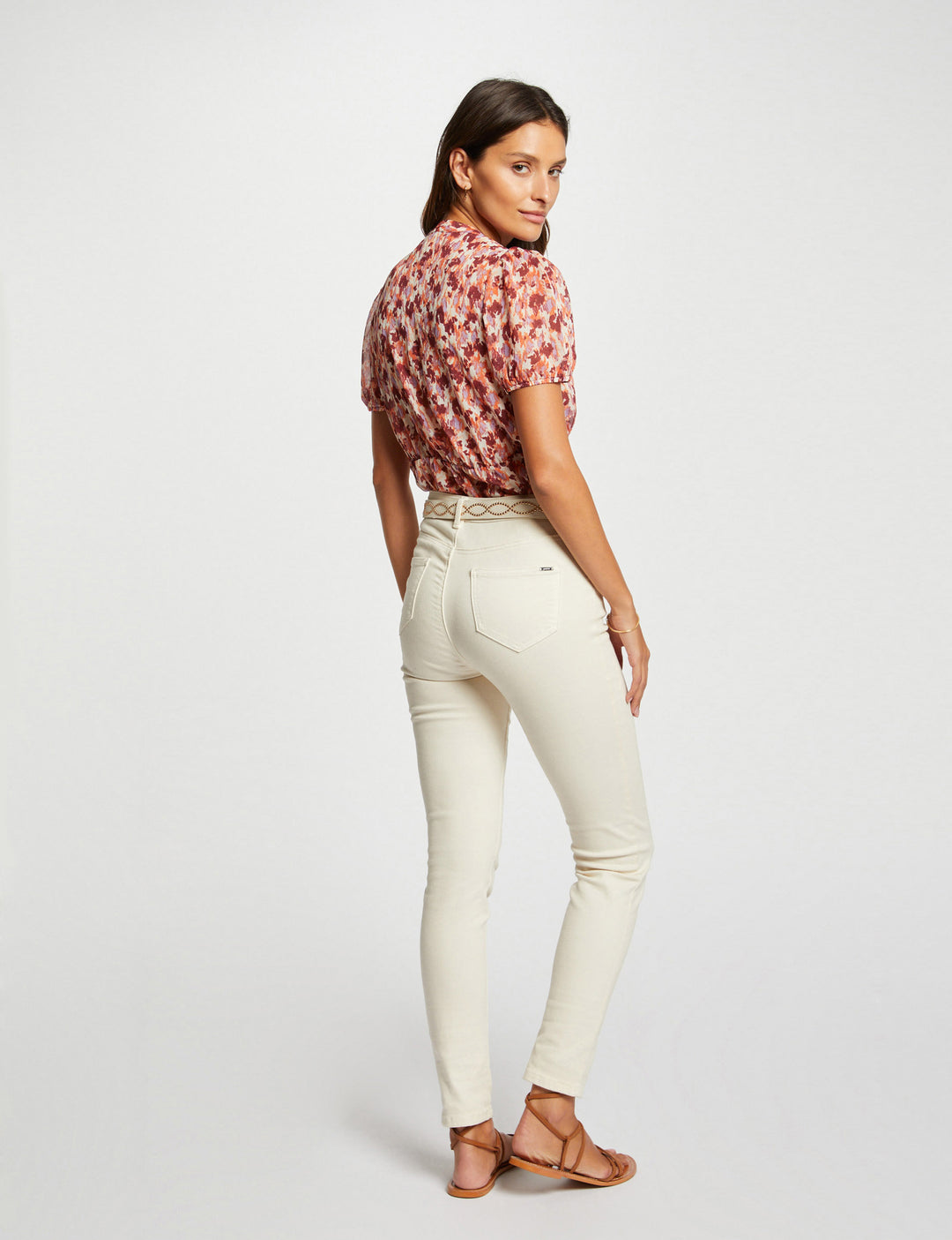 Blouse manches courtes imprimé abstrait