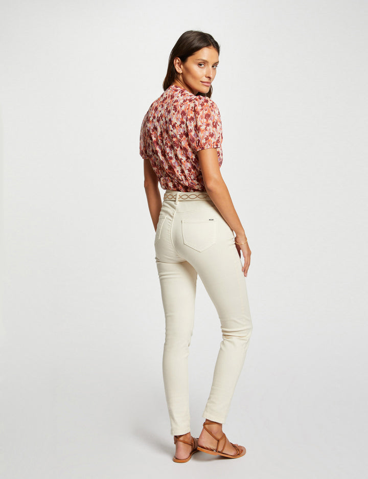 Blouse manches courtes imprimé abstrait