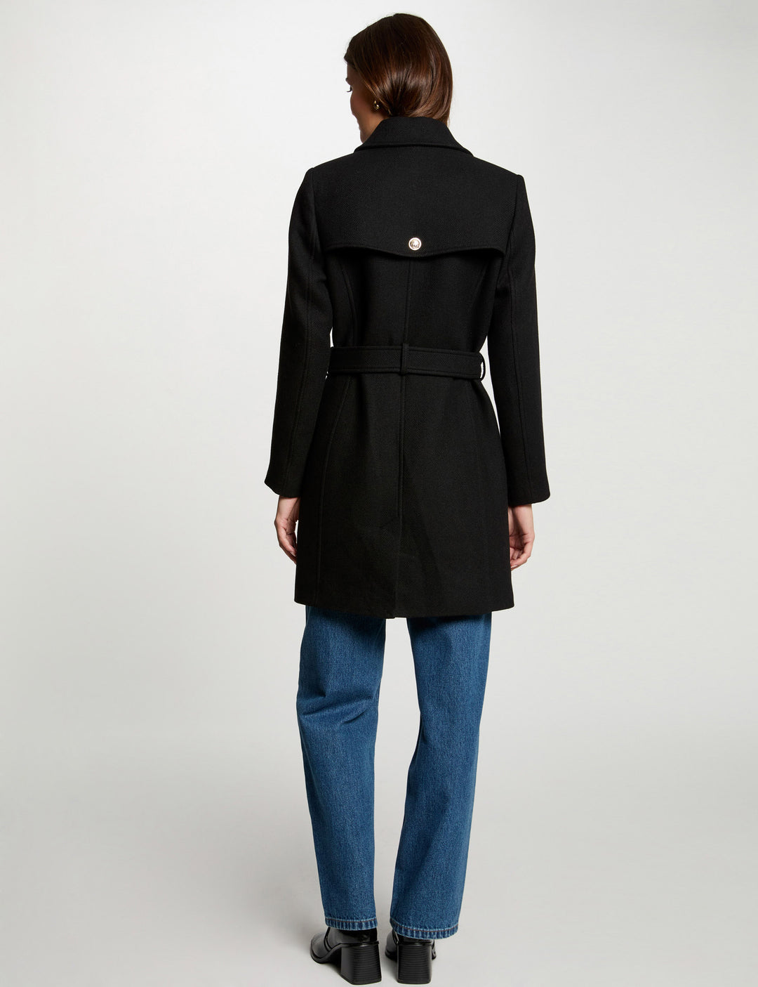 Manteau long ceinturé