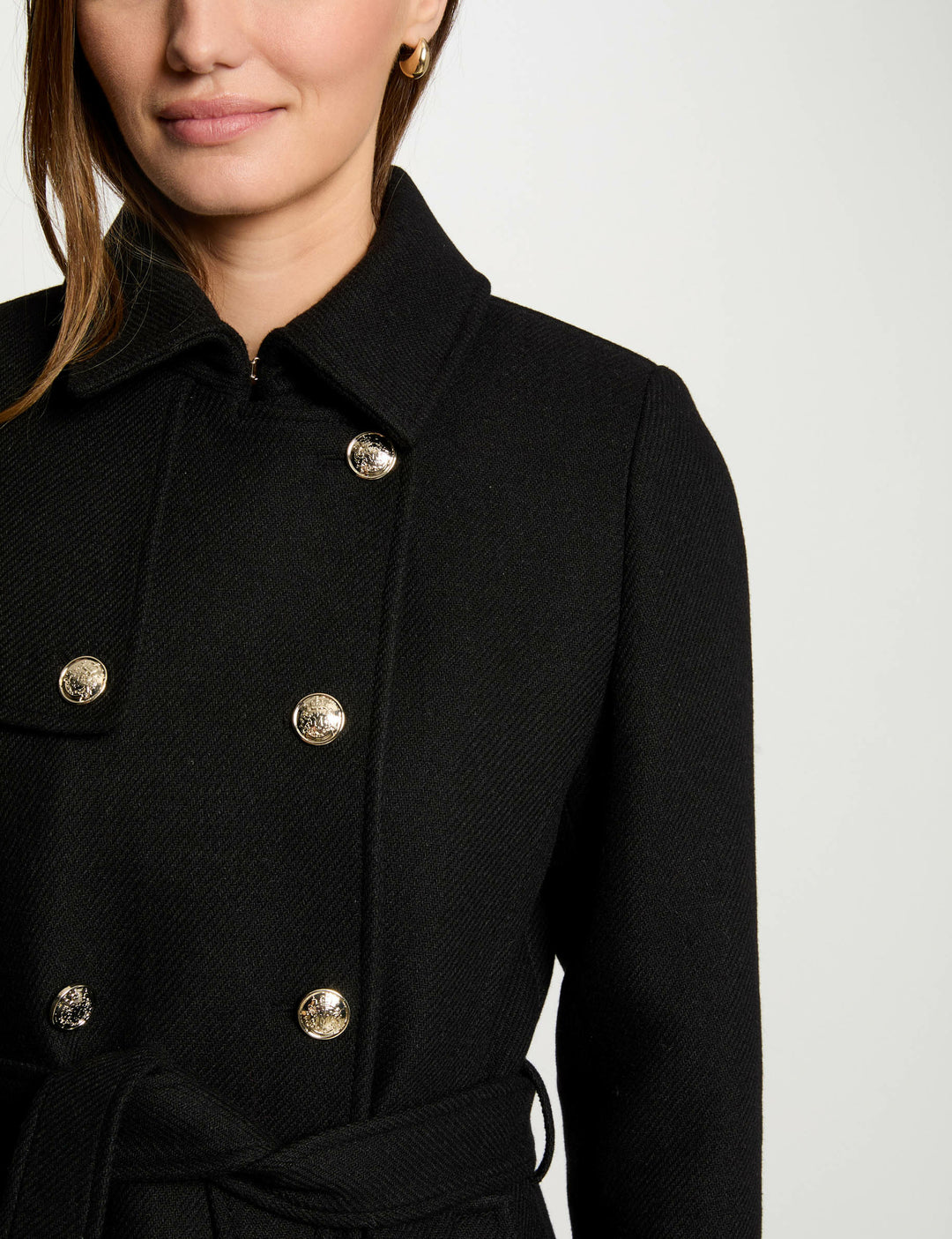 Manteau long ceinturé