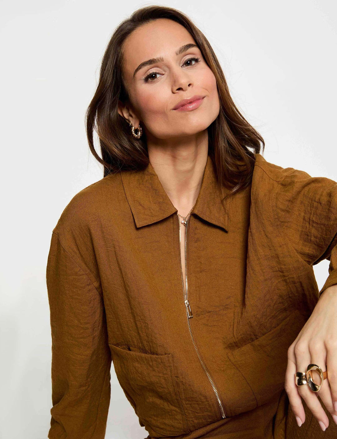 Veste oversize plissée