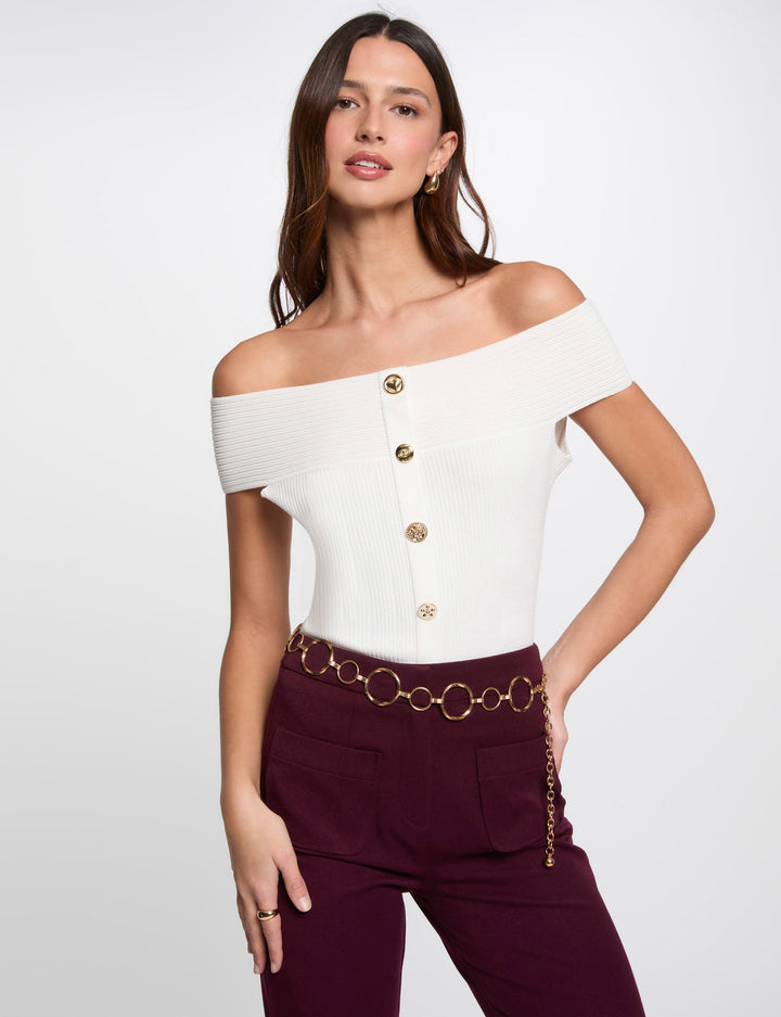 Pull col bardot