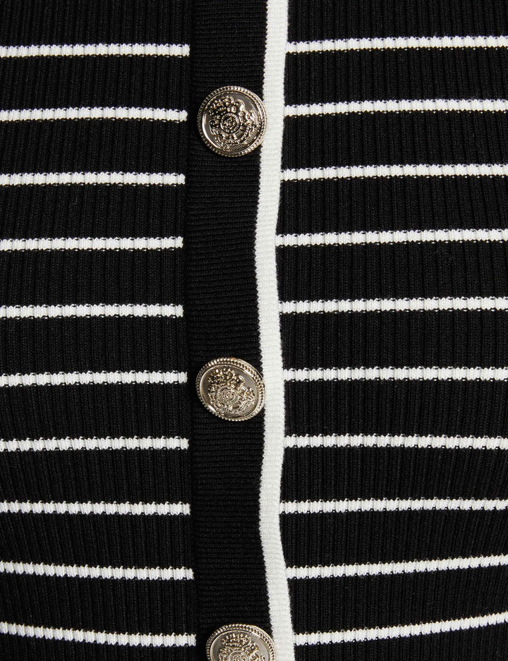 Robe tricot courte rayée