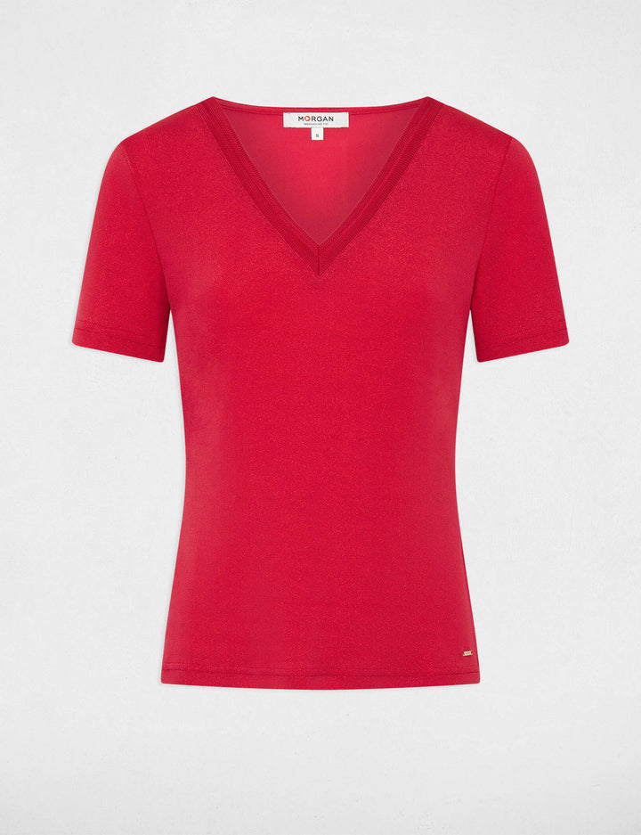 T-shirt manches courtes avec col en V
