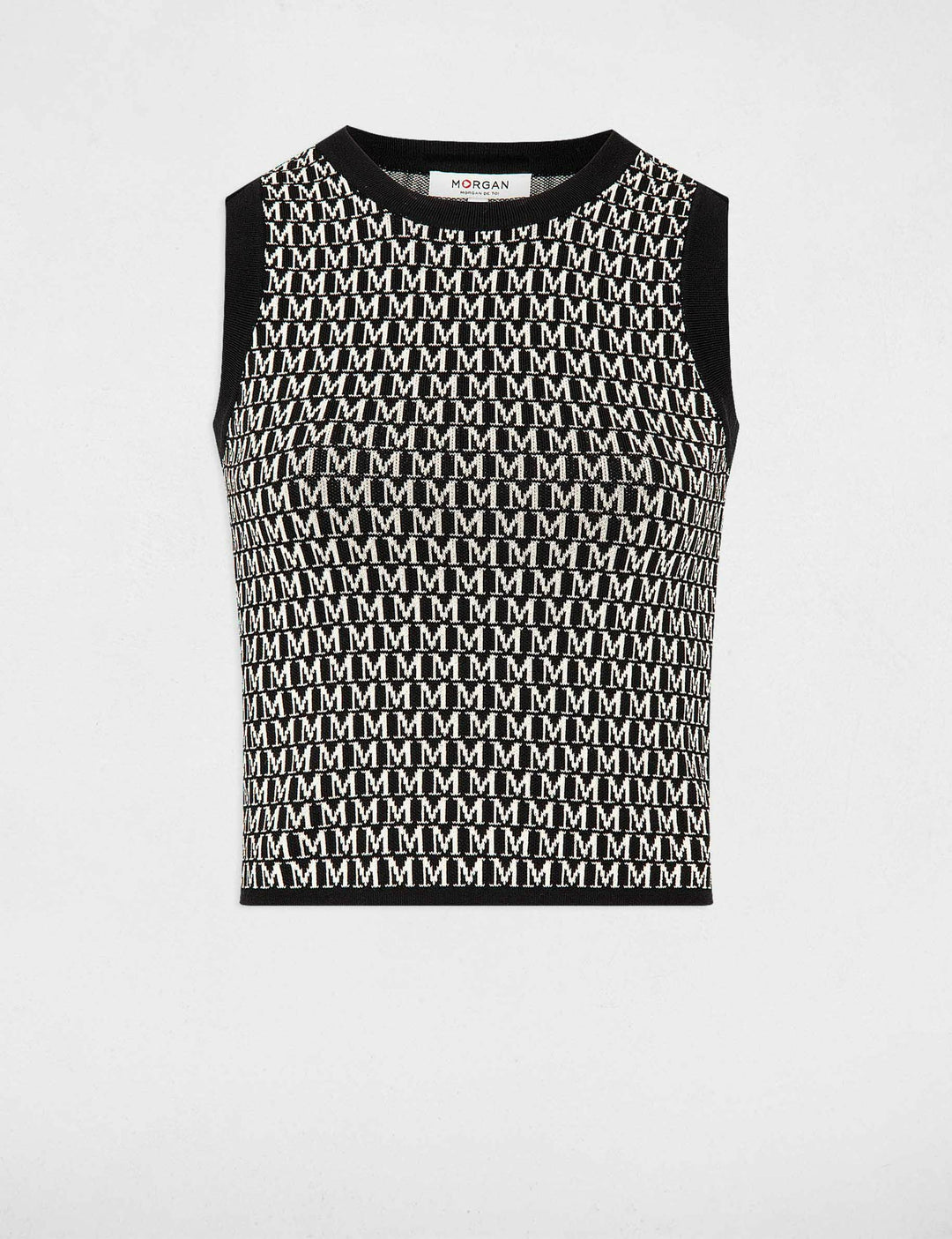 Pull sans manches imprimé monogramme