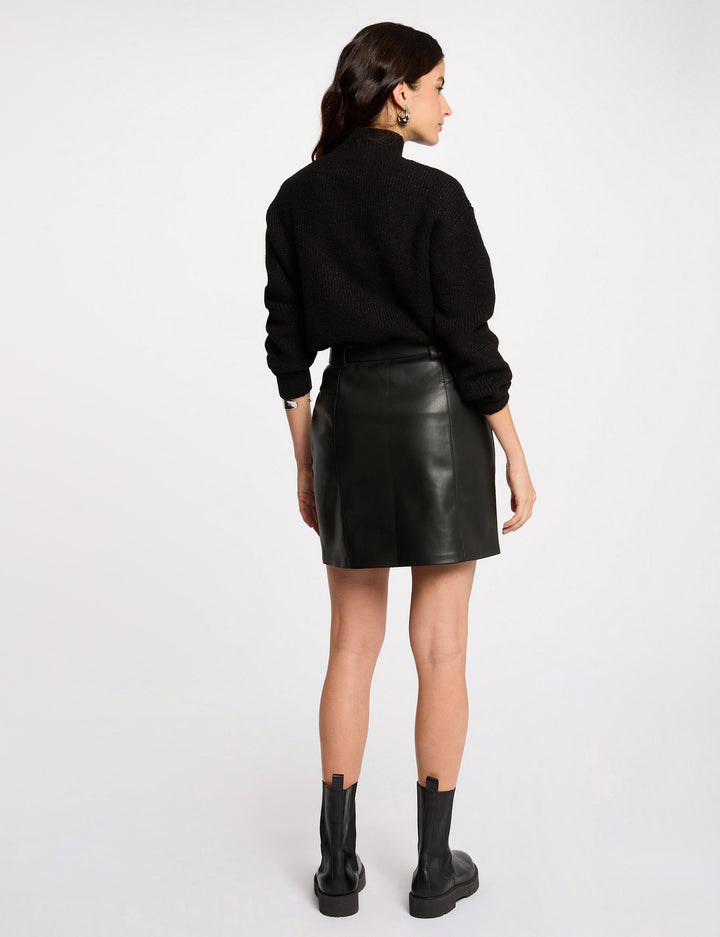 Jupe courte simili cuir