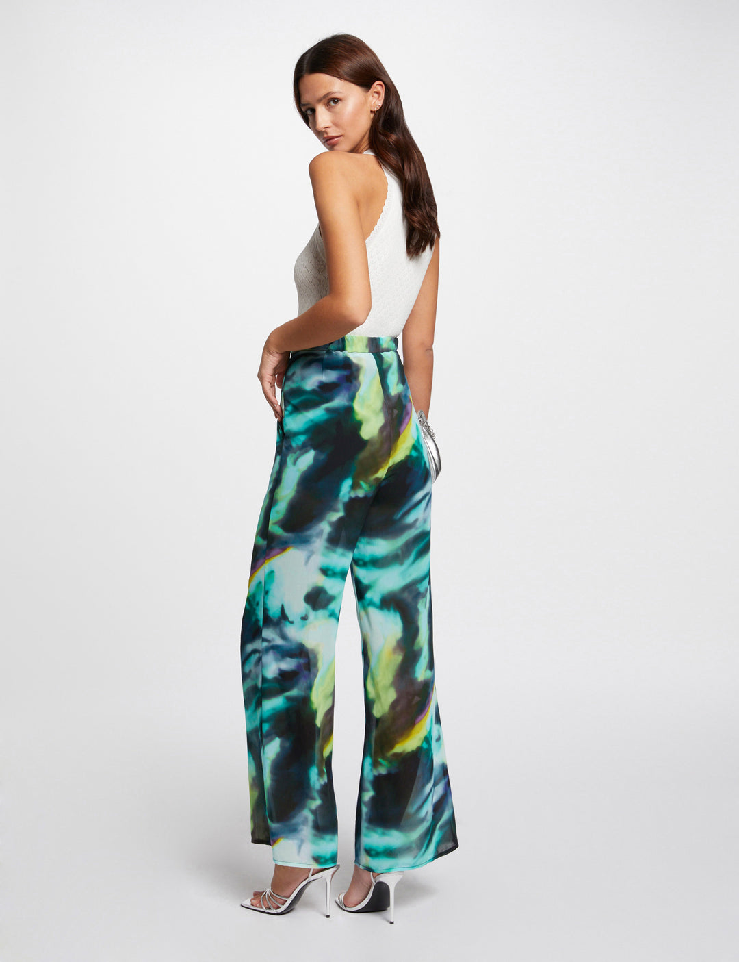 Pantalon large imprimé