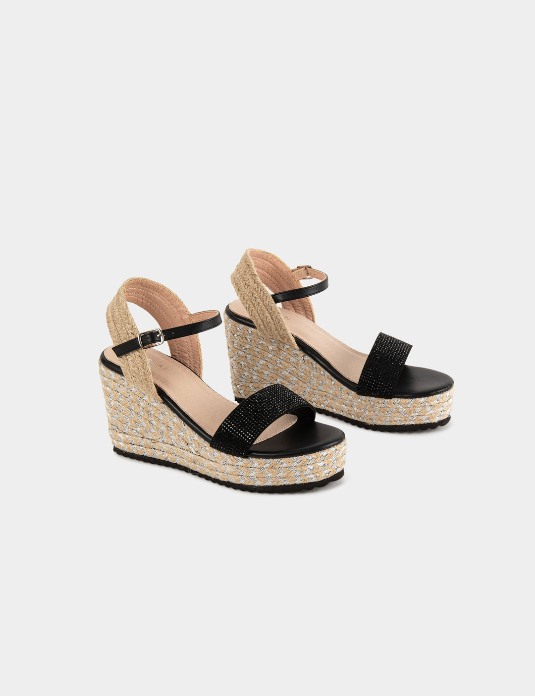 Sandales compensées à  strass