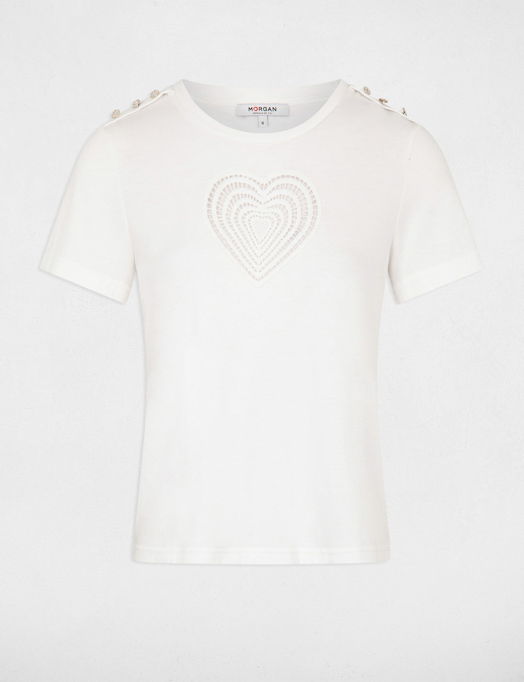 T-shirt manches courtes détail ajouré