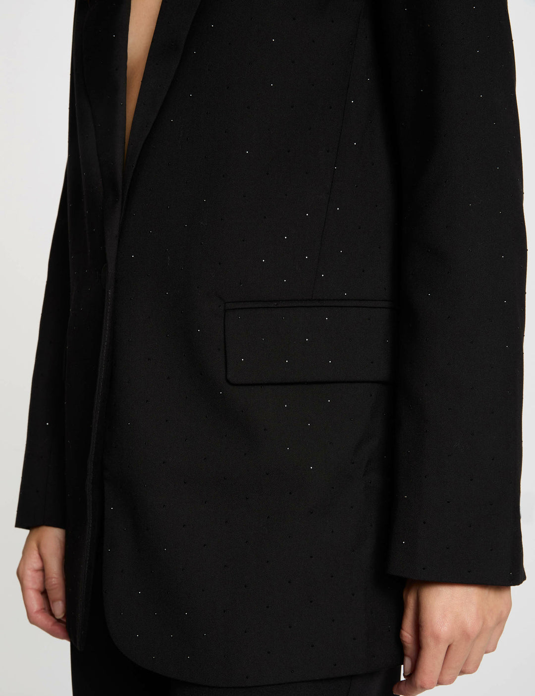 Blazer long à  sequins