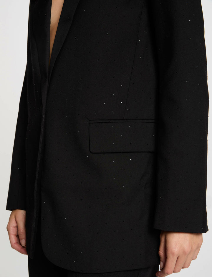 Blazer long à  sequins
