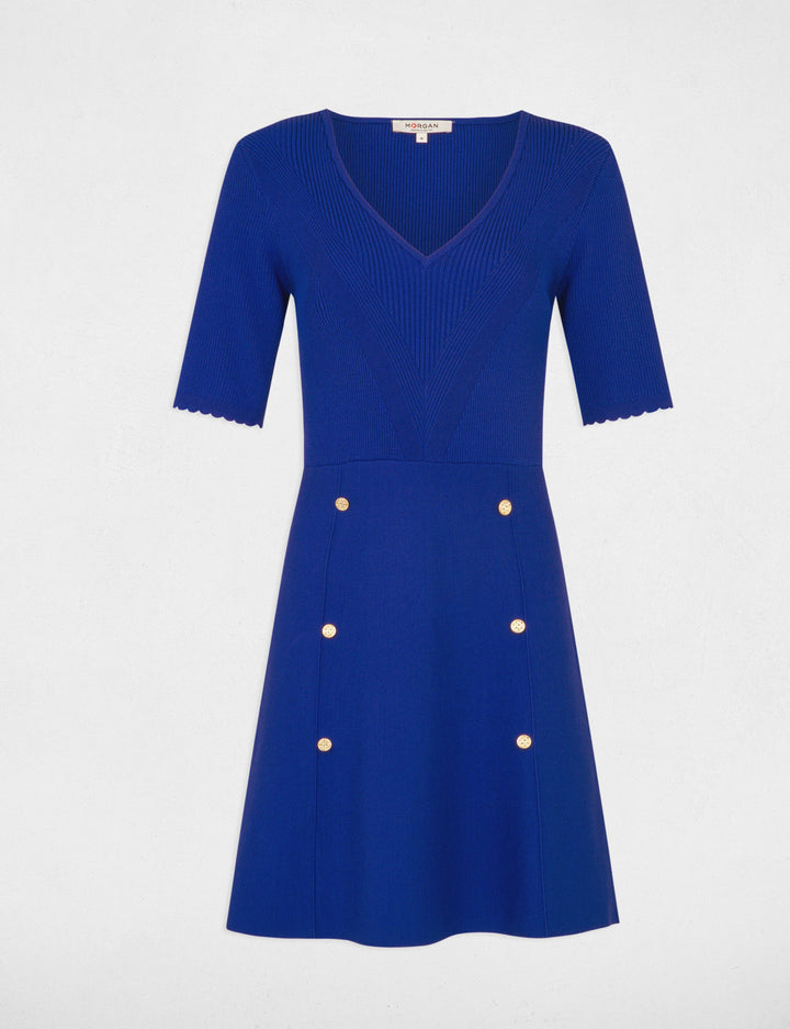 Robe tricot courte trapèze