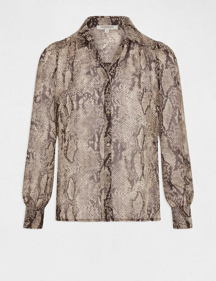 Chemise manches longues imprimé python