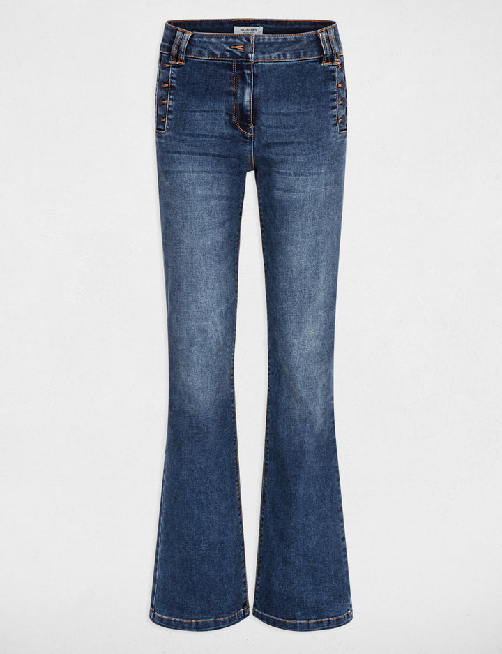 Jeans flare à  pont