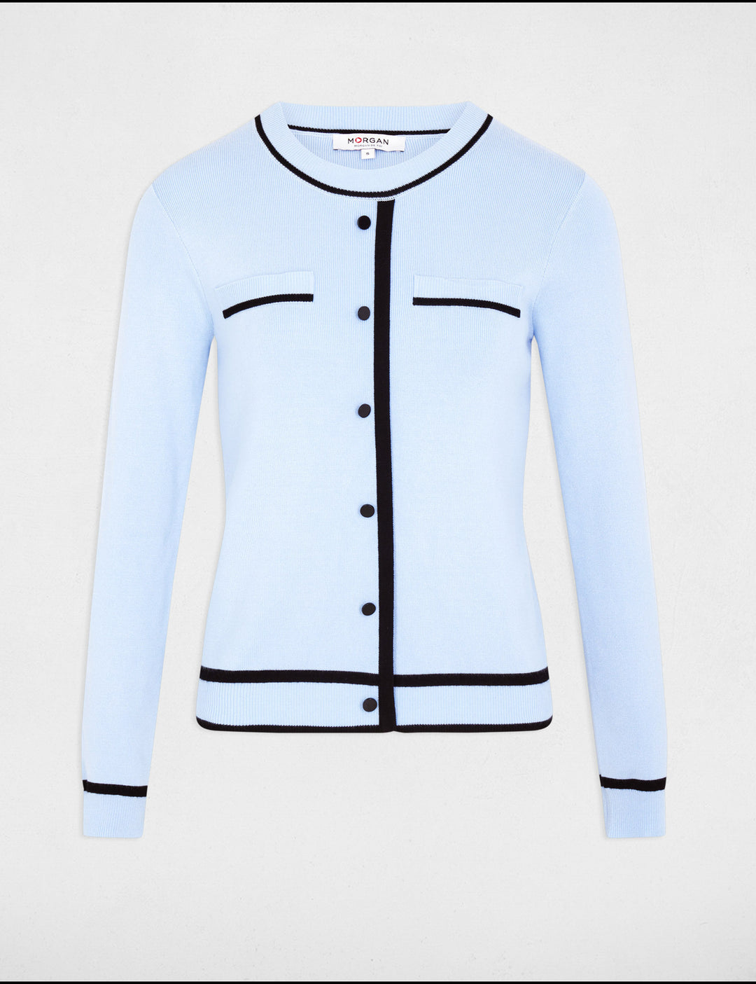 Pull col rond manches longues