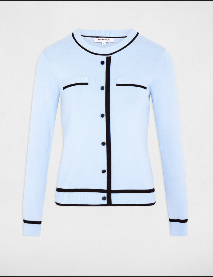 Pull col rond manches longues