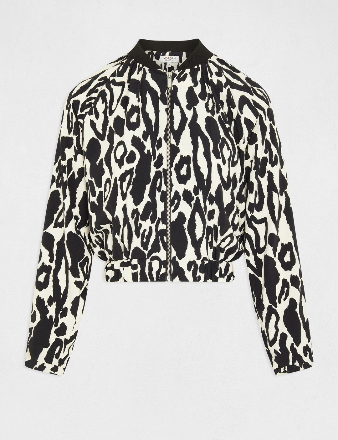 Blouson droit imprimé animalier