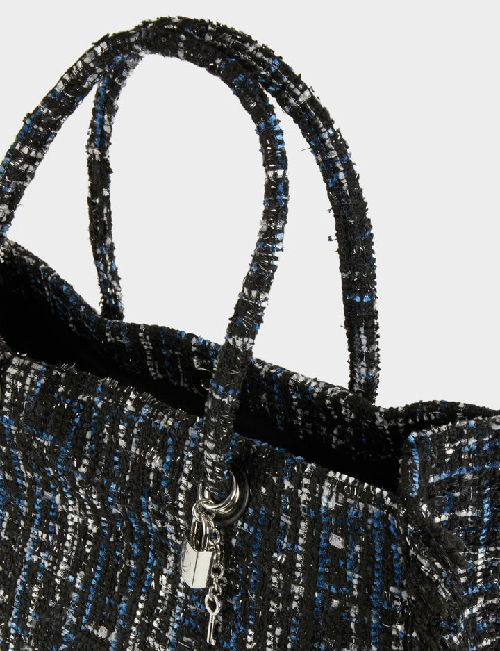 Sac cabas tweed à  franges