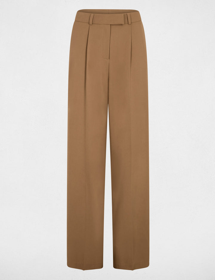 Pantalon large taille haute