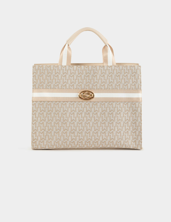 Sac cabas imprimé monogramme