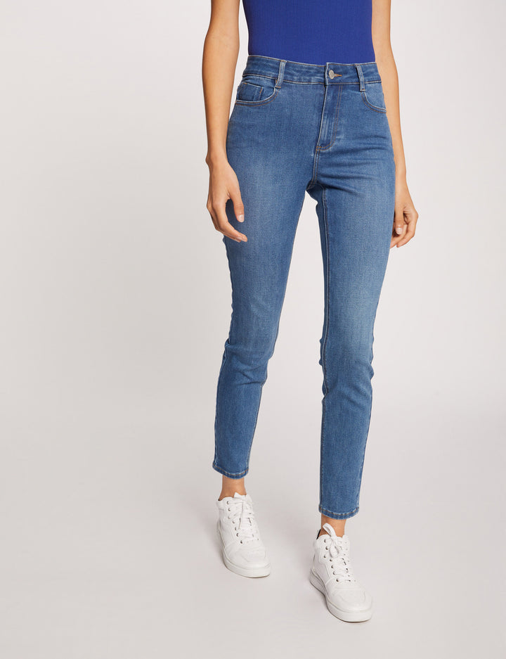 Jeans slim taille haute 7/8ème