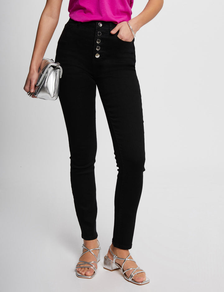 Jeans skinny boutonné